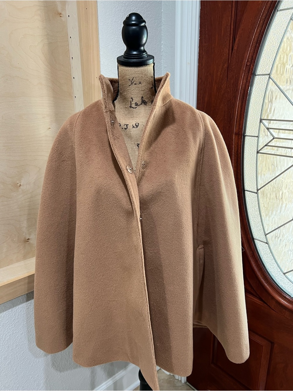 Commense Camel Wool-Blend Cape